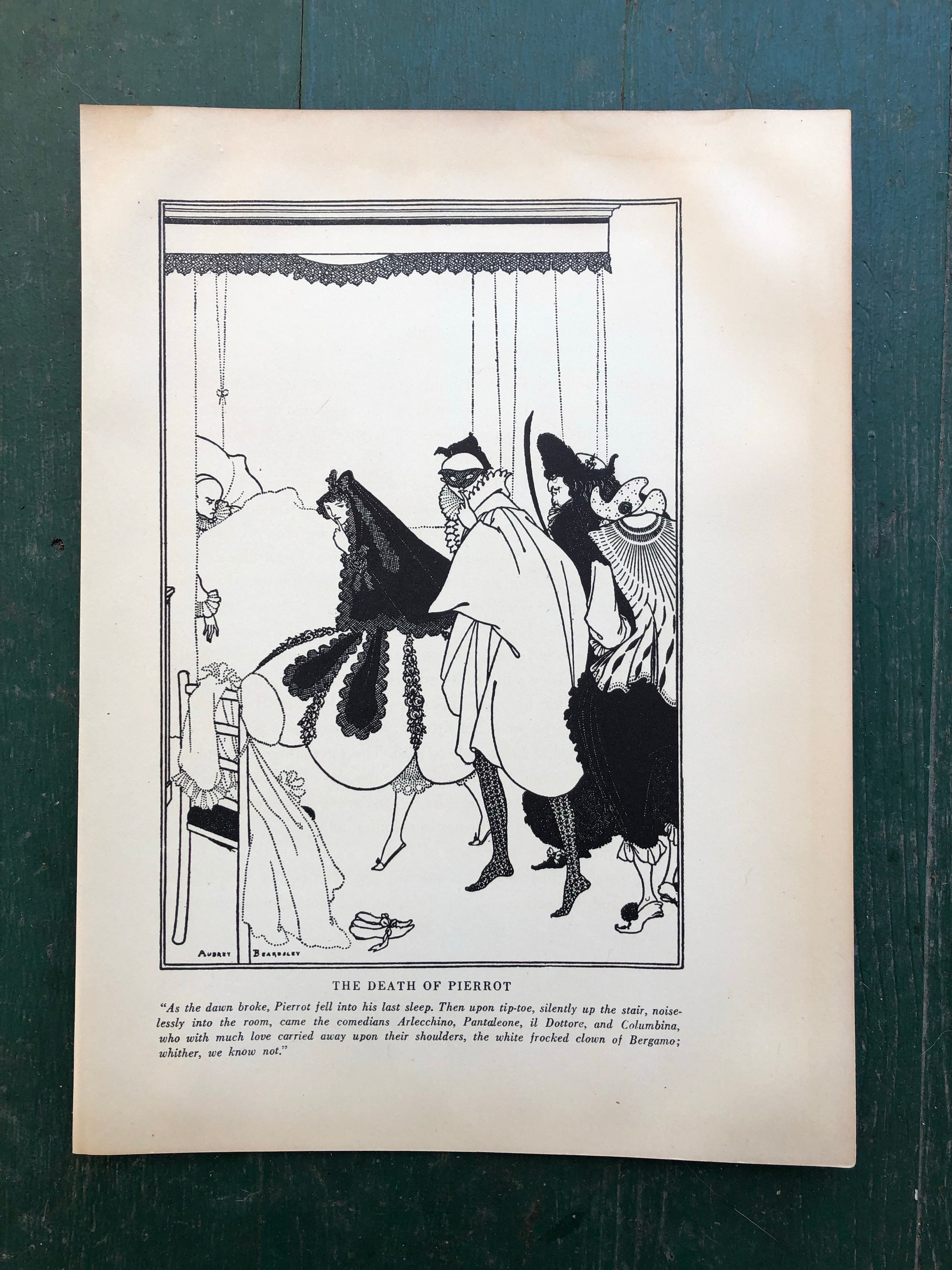 The Death of Pierrot by Aubrey Beardsley – Under the Covers Antique and  Vintage Books
