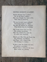 Load image into Gallery viewer, Print and Poem from Old Friends and New Faces: Doctor Donkey’s Academy
